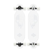 Shark Wheel Clear Skull Longboard with Built-In Color Changing Lights, 72mm DNA Shark Wheels, ABEC 9 Bearings, 180mm Reverse Kingpin Trucks