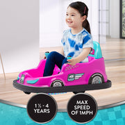 Flybar FB25020AE Kid Trax 6V Bumper Car Ride-On Toy, Pink