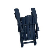 Westintrends WWT00026 Outdoor Folding HDPE Adirondack Chair, Count: 1, Navy Blue