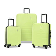 American Tourister Groove Hardside Luggage with Spinner Wheels, Celery Green, 3-Piece Set (Carry On, Medium, Large)