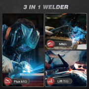 ARCCAPTAIN MIG130 130A MIG Welder, 110V Flux Core MIG Welder/Lift TIG/Stick 3 in 1 Welding Machine