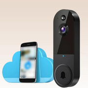 Safe Doorbell Camera Wireless, Safe Doorbell with No Monthly Fee, Wireless Wi-Fi Video Doorbell, Night Vision, Two-Way Audio, Smarter Way to Protect Your Home (M50 Black)