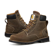 Carhartt Women's Frontier 6 Inch Water Resistant Steel Toe Work Boot, Mossy Brown Leather, FN6287-W
