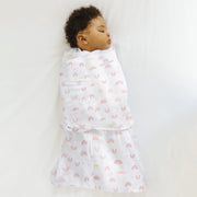 HALO 4506 Sleepsack Swaddle, 3-Way Adjustable Cotton Wearable Blanket, Sunshine Rainbows, Newborn Girls 0-3 Months
