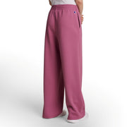 Champion Women's Air Layer Ribbed Wide Leg Pant, M, Pink - 68% Polyester