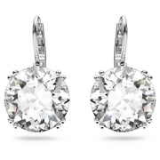 Swarovski Millenia White Earrings, Dazzling Round-Cut Crystals, Rhodium-Plated, Lightweight, Elegant Design, 5628351