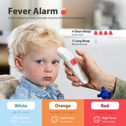 iHealth PT2L No-Touch Infrared Forehead Thermometer with Color-Coded Fever Indicator, 1-Second Reading, White