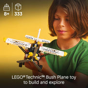 LEGO 6526803 Technic Bush Plane Building Toy with Spinning Propeller, 4-Cylinder Piston Engine 42198