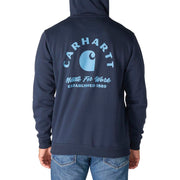 Carhartt Men's Sawyer Work Sweatshirt, Hooded Neck, Relaxed Fit, Navy, X-Large, 107300