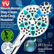 Jill Deaaa 9-Mode High Pressure Shower Head with Pause Button, Anti-Clog Nozzles, Stainless Steel Hose, Chrome, ECOHALT-S1