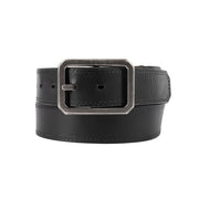 Carhartt Men's Leather Reversible Center Bar Buckle Belt, Full-Grain Oil-Finished Leather, Brown and Black, 1 3/8 in Wide, 36