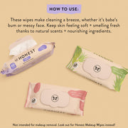 The Honest Company Hydrate + Cleanse Plant-Based Wipes, Aloe and Cucumber, Hypoallergenic, Extra Large, 240 Count