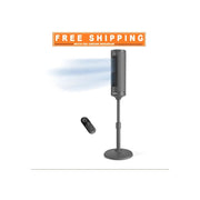 Lasko 54 in Adjustable Tower Pedestal Fan, 4-Speed Oscillating with Remote Control, Gray, RTF100