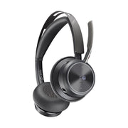 Poly Voyager Focus 2 Wireless Bluetooth Headset with Active Noise Cancelling, USB Type-C, Over-the-Head, Black, 9T9J6AA#AC3