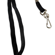 Baumgartens Sicurix Flat Lanyard with Metal J Hook, 3/8 in Wide, 36 in Long, Black, Pack of 100, 65619