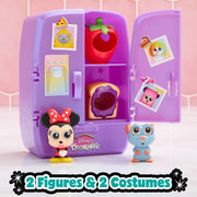 Just Play Disney Doorables Costume Foodies Collectible Toy Figures, 2 Mini Figures with Removable Food-Inspired Costumes, Refrigerator Capsule, Multicolor, 1.5 Inch, 36 to Collect, 50104