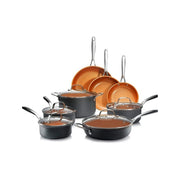Gotham Steel Pro Hard Anodized 13 Piece Cookware Set, Gray