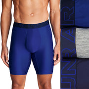 Under Armour Men's Performance Tech Long-Leg Boxerjock Briefs, Moisture-Wicking, 9 in Inseam, 3-Pack, Royal, X-Large