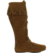 Minnetonka Men's Front Lace Knee High Boots, Brown Suede, 18-Inch Shaft, Size 7, 1922