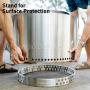 Solo Stove Yukon 2.0 Outdoor Fire Pit, Smokeless Wood Burning Fireplace, Stainless Steel, 19.8 in Height, 27 in Diameter, with Stand and Removable Ash Pan
