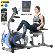 Pooboo W258M2 Recumbent Exercise Bike, Blue