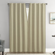 Sun Zero 64367 Vance 2-Piece Magnetic Closure 100% Blackout Back Tab Curtain Panel Pair, 37