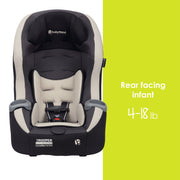 Baby Trend Trooper Slim 3-in-1 Convertible Car Seat, Desert Tan, Fits 4 to 65 lb, Slim Profile Fits Three Across