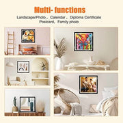 Unbranded Magnetic Diamond Painting Frames, 35x35cm Canvas, Black Self-Adhesive with White Border and Hooks, 2-Pack