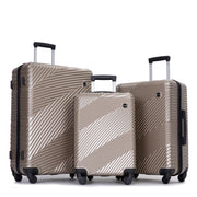 Tripcomp TC2000Khaki Green Luggage 3 Piece Set, Golden