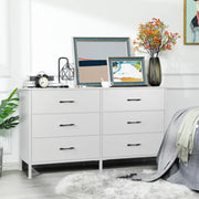 RichYa 47.3'' Drawer Dresser Chest of 6 Drawers - Material Non Toxic Eco