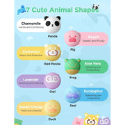 Momcozy Natural Bath Bombs Gift Set, 14 Pcs, 7 Cute Animal Shapes, Organic Essential Oils, Gentle pH 6.0 Formula
