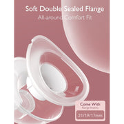 Momcozy M5 Electric Breast Pump Wearable Double-Sealed Flange Pink 1 Pack