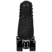 Roller Derby Pacer Slider Outdoor Roller Skates, Black Suede, Aluminum Chassis, 65mm Kemistry Glide Wheels, Bevo Silver-5 Bearings, Lace-Up, Unisex Adult M07/W08, P227BK08