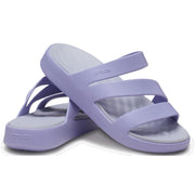 Crocs Getaway Strappy Platform Heeled Sandals for Women, Mystic Purple, Size 7, 1.3 Inch Heel, 209587