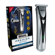 Wahl 3023695 Premiere Series Lithium Trimmer with USB Charging for Men, Silver