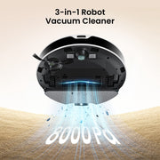 Lefant M350L Robot Vacuum and Mop, 8000Pa Suction, 2-in-1 Vacuum and Mop System, 70-Day Self-Emptying Station, 360 LiDAR Navigation, Smart Obstacle Avoidance, Multi-Floor Mapping, 180 Min Runtime, HEPA Filter