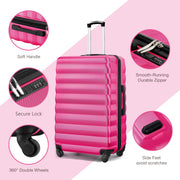 Gowill 9-Piece Luggage Set, Hard ABS Shell, 20/24/28 Inch Suitcases with 6 Organizing Bags, 360 Spinner Wheels, Blue or Rose