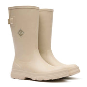 Muck Rainscape Women's 12in Adjustable Waterproof Rain Boot, Sand Chinchilla, MRS12W80