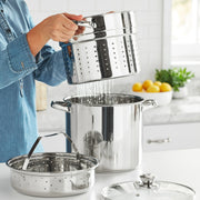 Mainstays 662849101 4-Piece Stainless Steel 8 qt Cooker Multipot Set