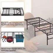 FDW Metal Folding Base Mattress Foundation Frame 14