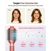 RACCOMB 5-in-1 Hair Styling Tool, High Speed 110000 RPM Motor, Coral Red