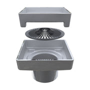 Ebbe America ETID-4 Legacy Shower Drain, 4 Inch, Solid Forged Brass, Matte Black, Hair Trap Included