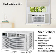 Ktaxon 18000BTU Window Air Conditioner With WiFi and Eco Mode for Medium Rooms