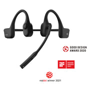 AfterShokz ASC100BK OpenComm Bone Conduction Bluetooth Headset With Microphone - Black