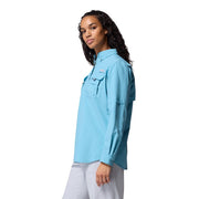 Columbia Womens PFG Bahama II Long Sleeve Fishing Shirt, Vintage Blue, Small, 209298