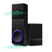 Wyze WVDB-DUO-BL Wireless Duo Cam Video Doorbell, Battery Powered, 2K Full HD Video, Color Night Vision, Two Cameras, Wi-Fi Chime Included, Black