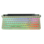OUSEITECH ACTTO B705 Retro Typewriter Mechanical Keyboard, Cream White, Dual-Mode Bluetooth and Wired, Blue Switch, RGB Backlight, Knob and Stand