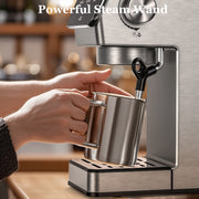 Juissiart Espresso Machine Coffee Maker, 20-Bar Italian Pump, 1350W Boiler, Stainless Steel, 40oz Removable Water Tank, Silver, CME1110