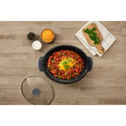 Crock-Pot Manual 4-Quart Slow Cooker with Oven-Safe Removable Stoneware, Mussel Gray, 2216651