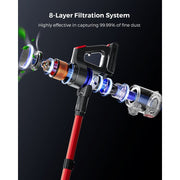 ARTSEA Cordless Vacuum Cleaner, 48 kPa Suction, 70 Min Runtime, Lightweight Stick, 1.6L Dust Cup, HEPA Filtration